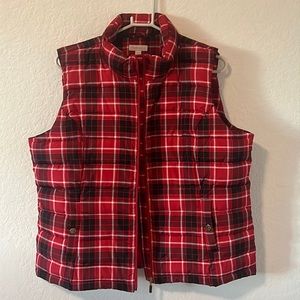 Women’s plaid jacket vest